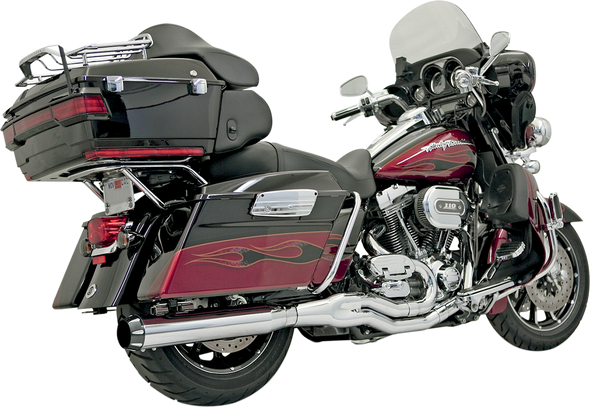 BASSANI XHAUST 2:1 Exhaust - Chrome - Round - '95-'16 FL FLH-757