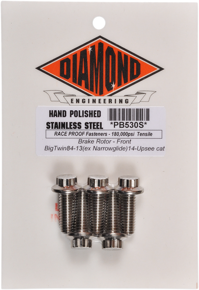 DIAMOND ENGINEERING Front Rotor Bolt Kit - '84-'17 PB530S