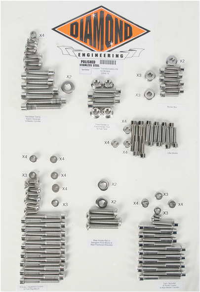 DIAMOND ENGINEERING Transformation Bolt Kit - XL DE8008H