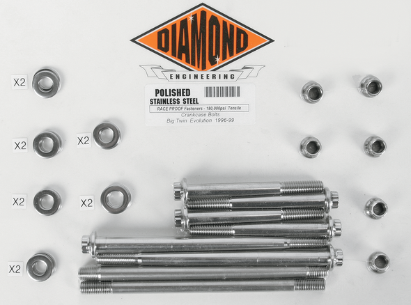 DIAMOND ENGINEERING Crankcase Bolt Kit PB518S