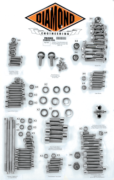 DIAMOND ENGINEERING Transformation Bolt Kit - '07-'16 Touring DE6031HP