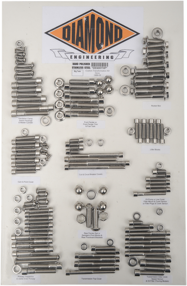 DIAMOND ENGINEERING Original Equipment Transformation Bolt Kit - '99-'05 Dyna DE6007HP