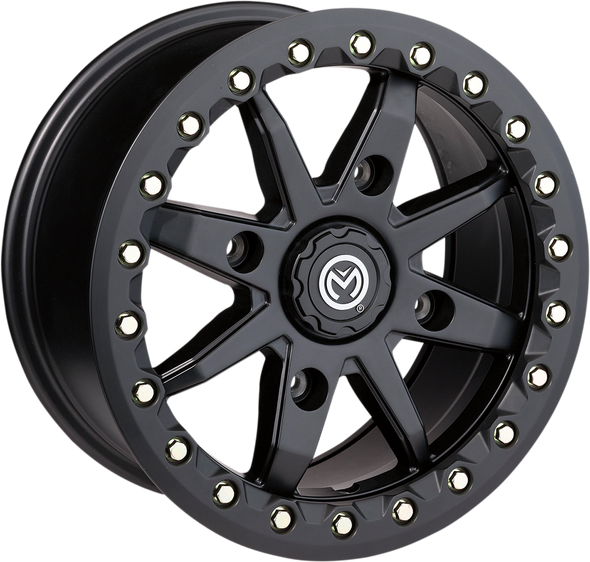 MOOSE UTILITY Beadlock Wheel - 544X - Front/Rear - Black - 14x7 - 4/136 544BL147136SB54