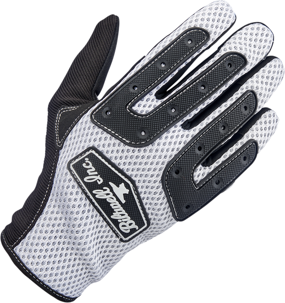 BILTWELL Anza Gloves - White/Black - Large 1507-0401-004