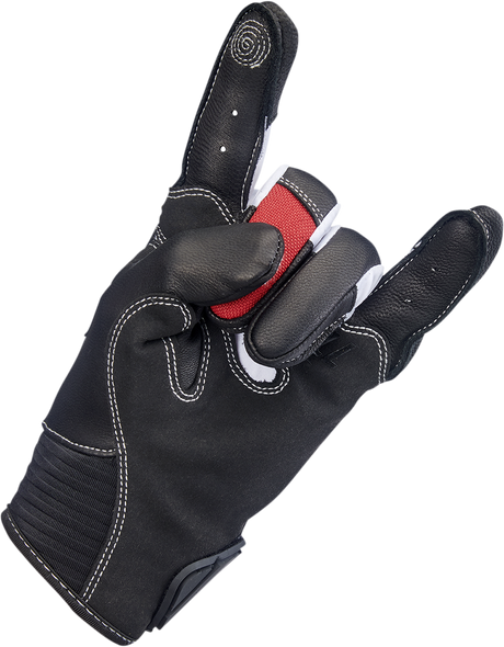 BILTWELL Bridgeport Gloves - Red/Black - Large 1509-0801-304
