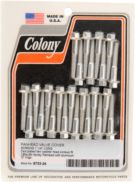 COLONY Screws Valve Cover Cadmium 8733-24