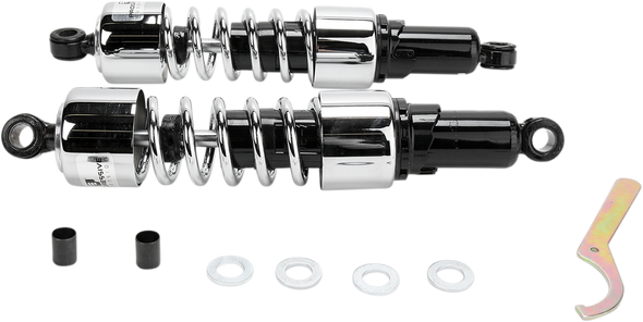 PROGRESSIVE SUSPENSION Shocks - 412 Cruiser Series - Chrome - 14.25" - Heavy Duty 412-4226C