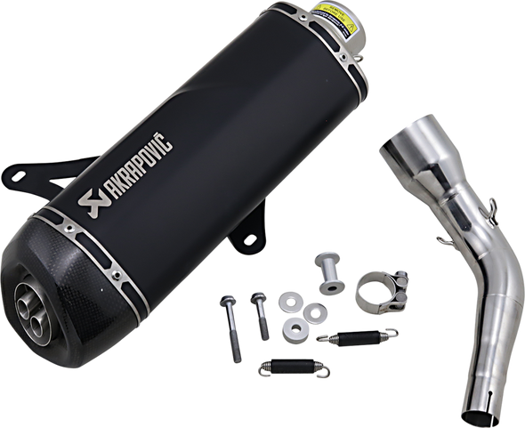 AKRAPOVIC Muffler - Black - Stainless Steel - GTS/GTV S-VE3SO9-HRSSBL