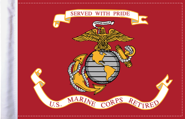 PRO PAD Retired Marine Corps Flag - 6" x 9" FLG-RETMC