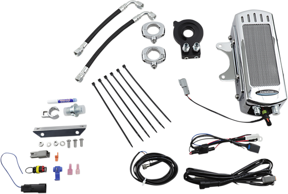 ULTRACOOL Side Mount Oil Cooler Kit - Chrome - M8 SMS8-1C