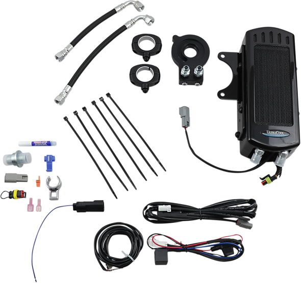 ULTRACOOL Frame Mount Oil Cooler Kit - Black - M8 SMT8-1G