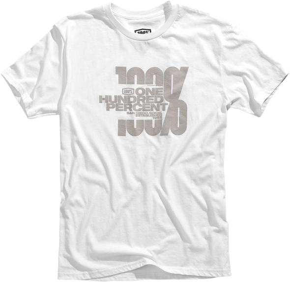 100% Hacktivist T-Shirt - White - Medium 32120-000-11