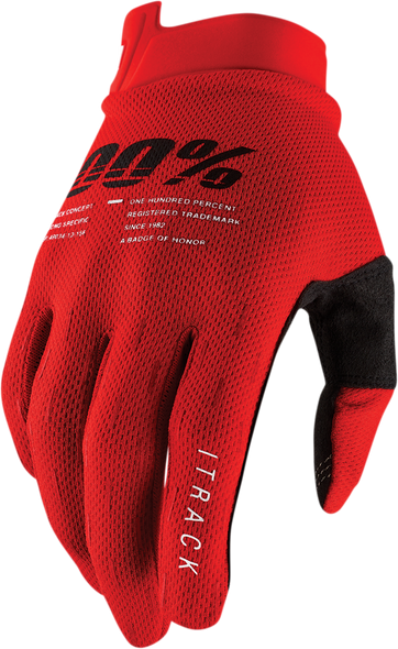 100% iTrack Gloves - Red - XL 10008-00018