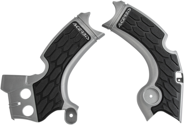 ACERBIS X-Grip Frame Guards - Silver/Black - KX250F 2657591015