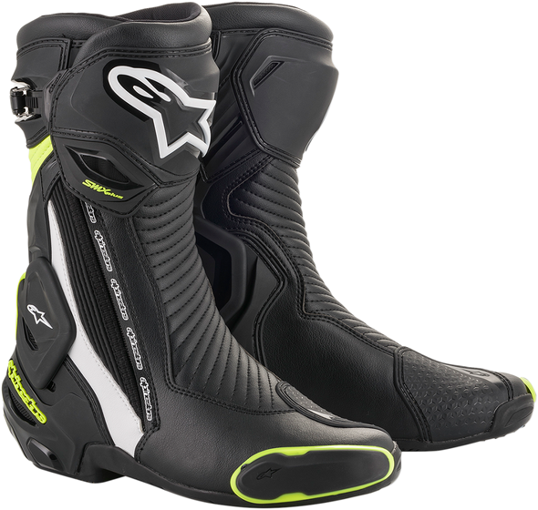 ALPINESTARS SMX+ Boots - Black/White/Yellow Fluorescent - US 7.5 / EU 41 2221019-125-41