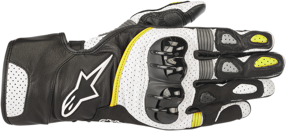 ALPINESTARS SP-2 V2 Gloves - Black/White/Yellow - Small 3558218-125-S