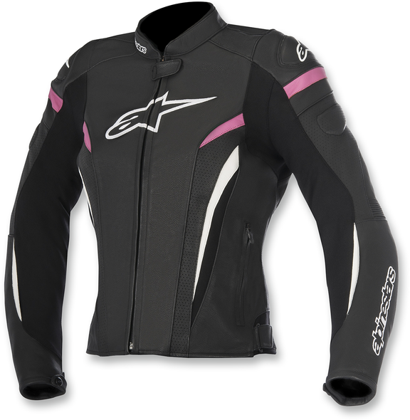 ALPINESTARS Stella GP Plus v2 Airflow Leather Jacket - Black/White/Pink - US 8 / EU 44 3110617-1039-44