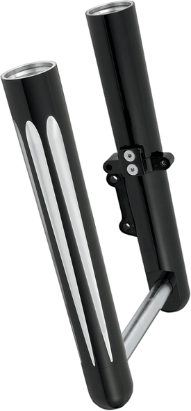 ARLEN NESS Hot Legs Fork Legs - Custom Single Disc - Deep Cut - Black/Chrome - '00-'06 FLST 06-557