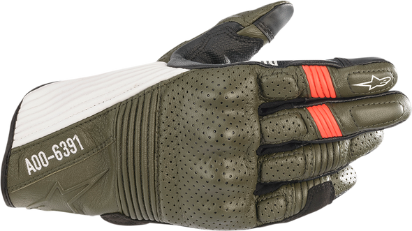 ALPINESTARS KEI Gloves - Green/Black/White/Red - Medium 3566221-6123-M