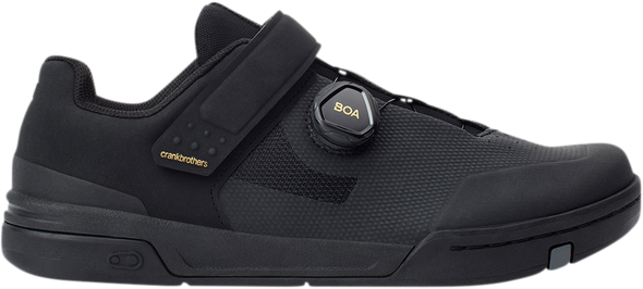 CRANKBROTHERS Stamp BOA® Shoes  - Black/Gold - US 8 STB01080A-8.0