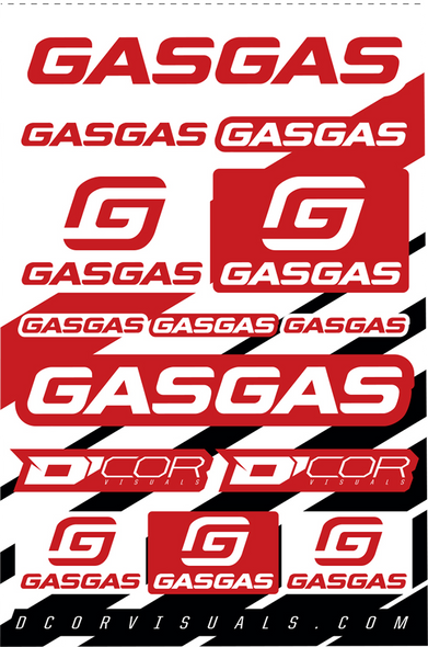 D'COR VISUALS GasGas Decal Sheet 40-65-100