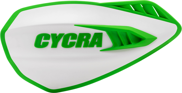 CYCRA Handguards - Cyclone - White/Green 1CYC-0056-241