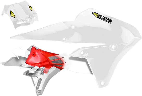 CYCRA Powerflow Shrouds - White - Yamaha 1CYC-1782-42