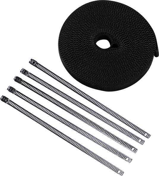 CYCLE PERFORMANCE PROD. Exhaust Wrap Kit - Metallic Black - 1x50 CPP/9244