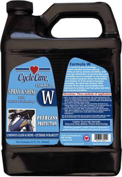 CYCLE CARE FORMULAS Formula W Wax Spray - 1 U.S. gal. 66128