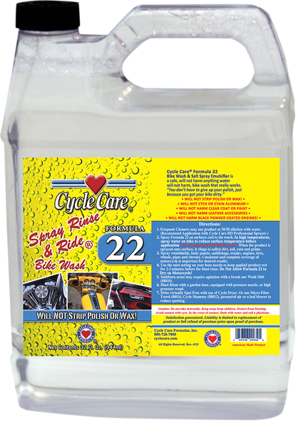 CYCLE CARE FORMULAS Formula 22 Spray & Ride - 1 U.S. gal. 22128