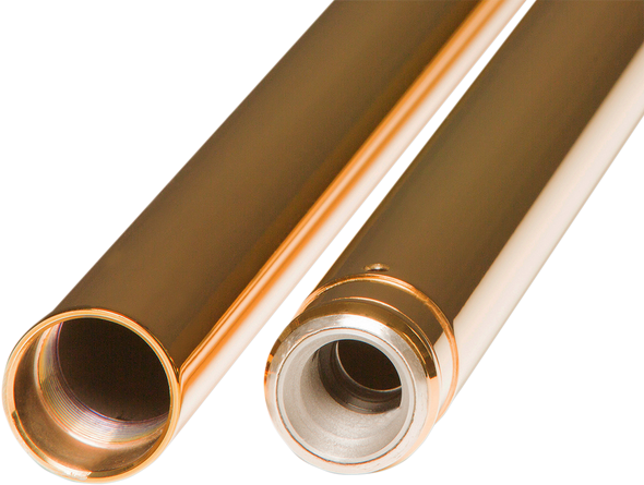 CUSTOM CYCLE ENGINEERING Inverted Fork Tubes - Gold - 43 mm - +4" Length 710078