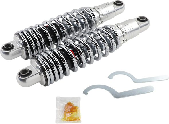 DRAG SHOCKS Premium Ride-Height Adjustable Shocks - Chrome - Heavy Duty - 13" C16-0154H