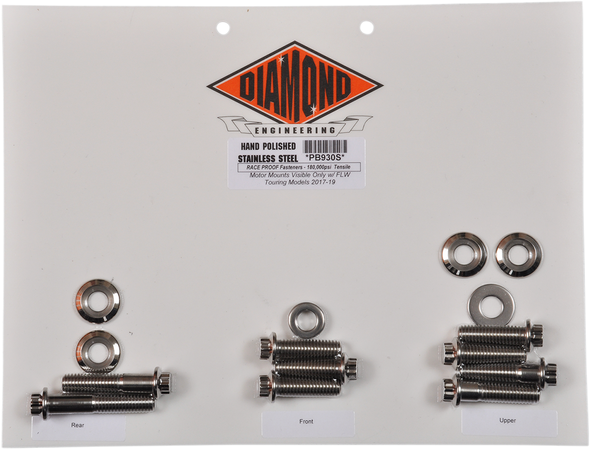 DIAMOND ENGINEERING 12-Point Motor Mount Bolt Kit - Touring '17+ PB930S