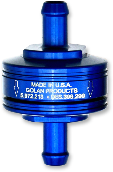 GOLAN PRODUCTS Super- Mini Fuel Filter - Blue - 1/4" 70-250G-BLUE