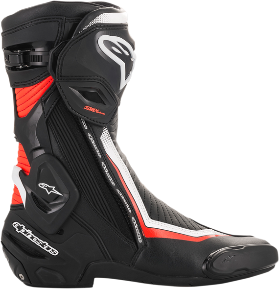 ALPINESTARS SMX+ Boots - Black/White/Red Fluorescent - US 8 / EU 42 2221019-1231-42