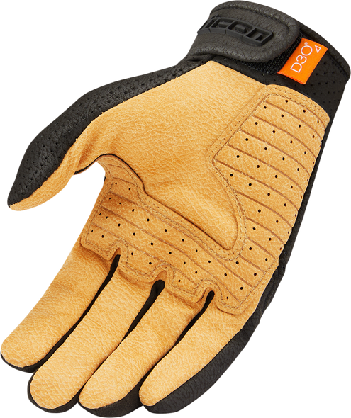 ICON Airform Gloves - Black/Tan - Small 3301-4141