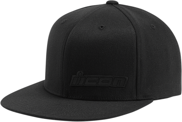 ICON Fused Flat Bill Hat - Black - Small/Medium 2501-1874