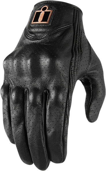 ICON Women's Perforated Pursuit™ Gloves - Black - Medium 3302-0801