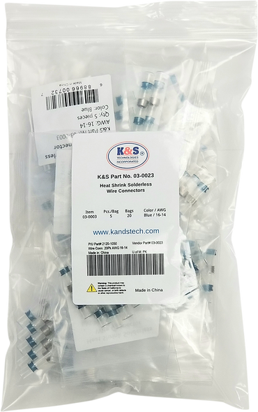 K&S TECHNOLOGIES Wire Connector - 20PK - AWG 16-14 03-0023