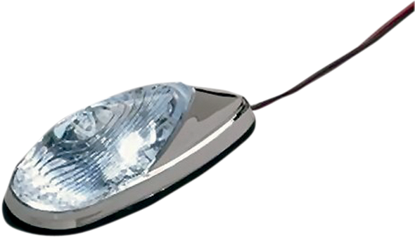 K&S TECHNOLOGIES Flush-Mount Mini Marker Lights - Chrome/Clear 25-9504B