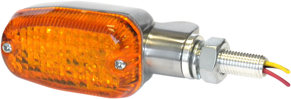 K&S TECHNOLOGIES Turn Signal - DOT&E-mark - Dual Filament - Aluminum/Amber 26-7701