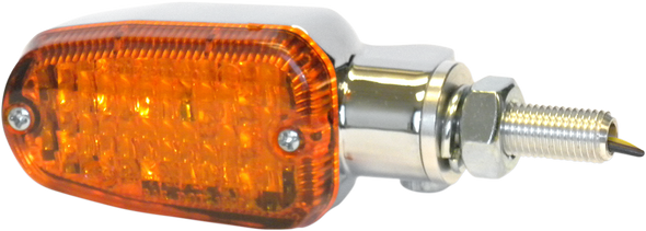 K&S TECHNOLOGIES Turn Signal - DOT&E-mark - Single Filament - Chrome/Amber 26-7700CM