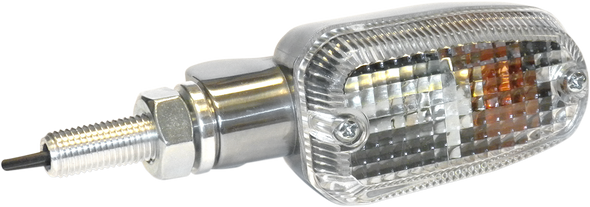 K&S TECHNOLOGIES Turn Signal - DOT&E-mark - Single Filament - Aluminum/Clear 25-7704