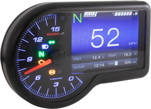 KOSO NORTH AMERICA RX-3 Gauge - Black BA071000