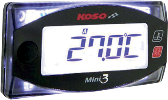 KOSO NORTH AMERICA Mini 3 Dual Temperature Meter - 1.2" L x 2.4" H x 0.5" D BA003170