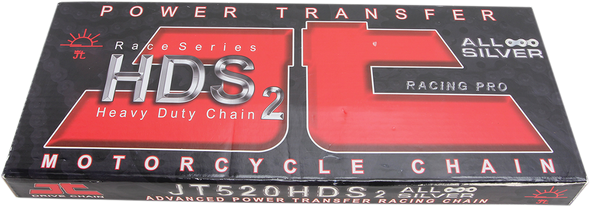 JT CHAINS 520 HDS - Ultimate Competition Chain - Nickel - 120 Links JTC520HDSNN120S