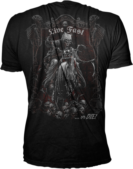LETHAL THREAT Live Fast Reaper T-Shirt - Black - 2XL LT20855XXL
