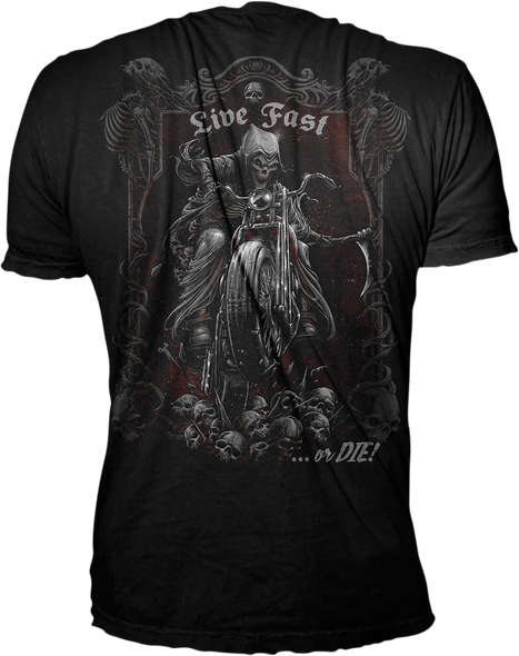 LETHAL THREAT Live Fast Reaper T-Shirt - Black - XL LT20855XL