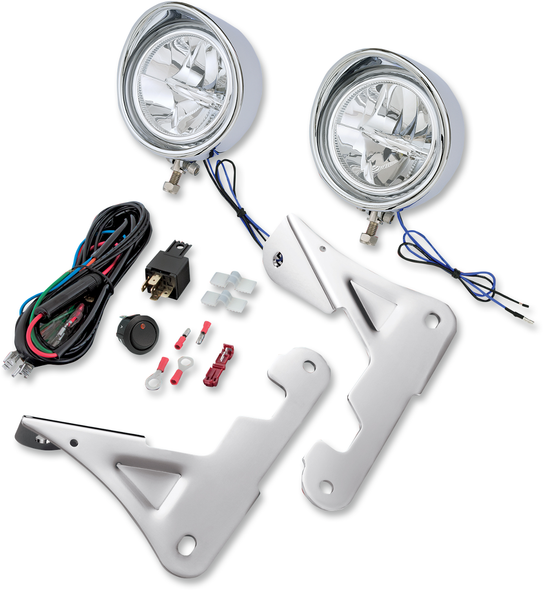 SHOW CHROME 3 1/2" Driving Light Kit 99-20 FLHT - Chrome 91-315L