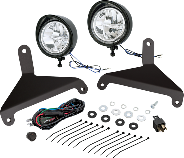 SHOW CHROME Driving Light Kit - Can-Am - Black 41-208BK